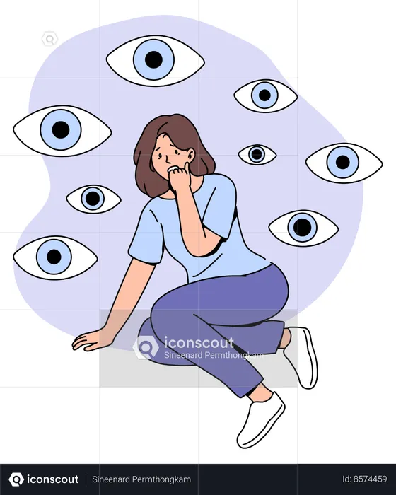 Social phobia  Illustration