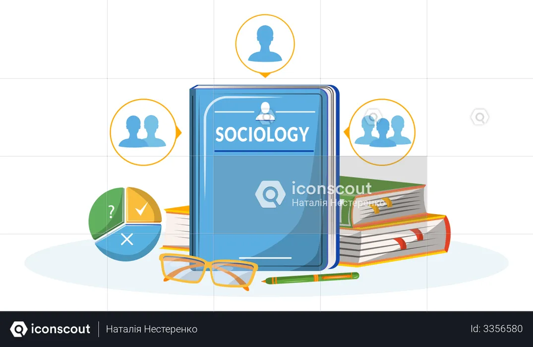 Sociology book  Illustration