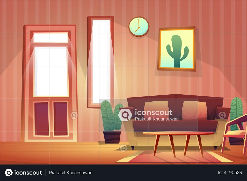 Sofa and chair  Illustration