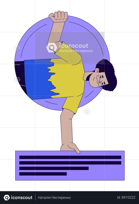 Software developer doing coding  Illustration