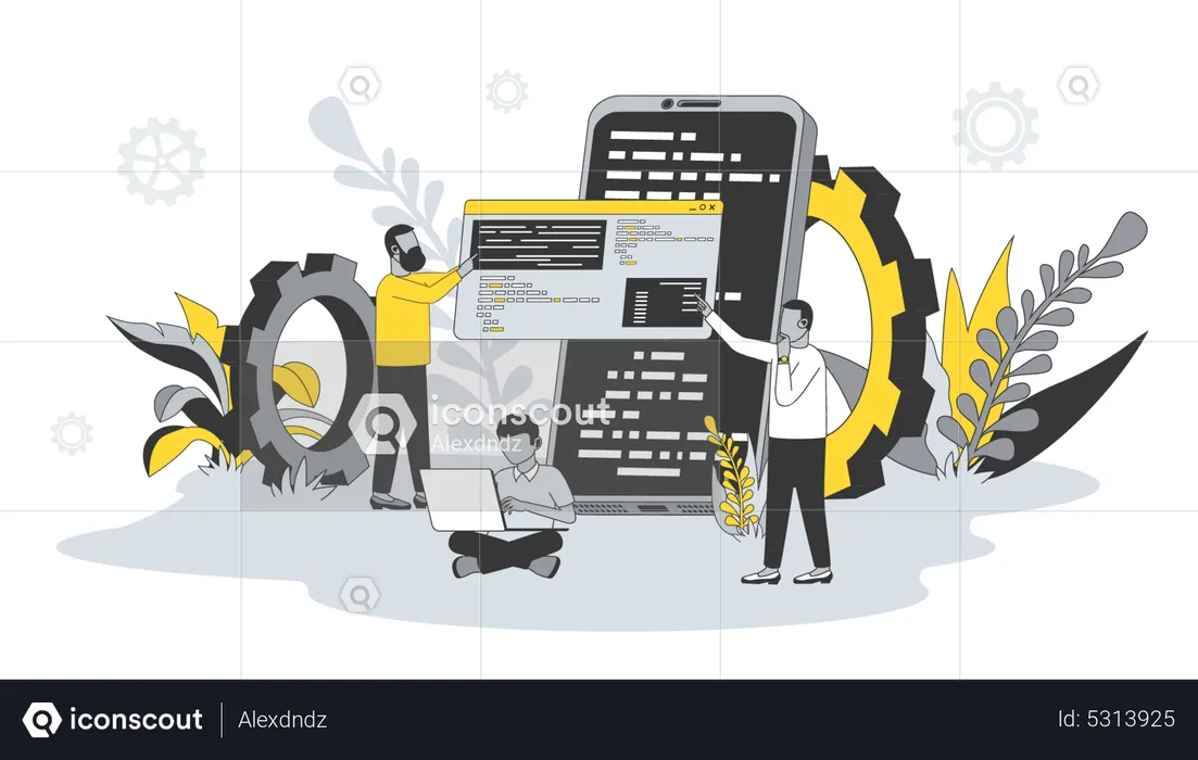 Software development  Illustration