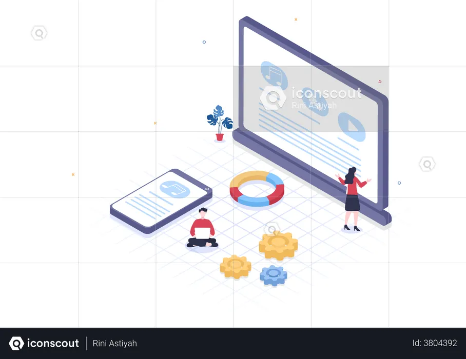 Software Development and Programming  Illustration
