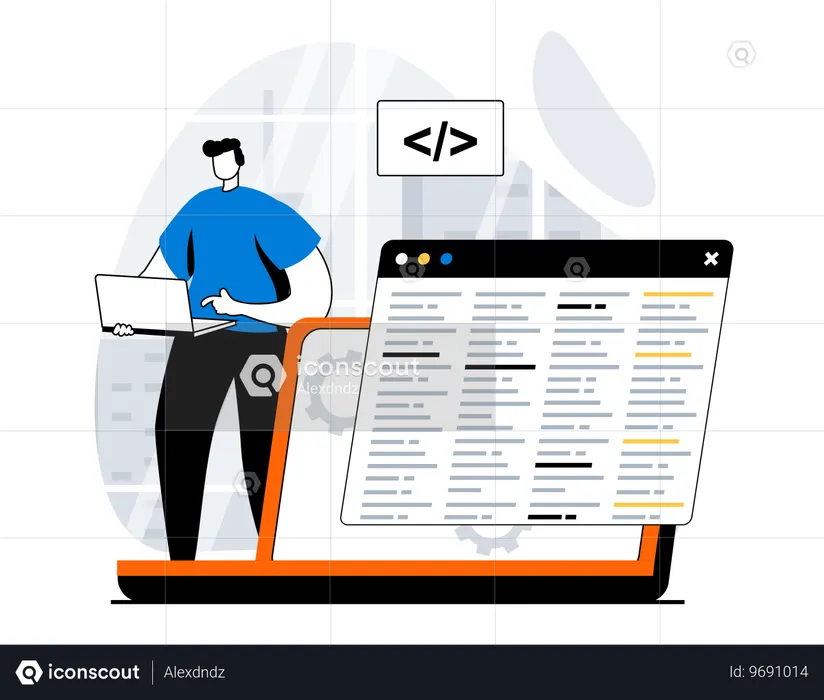 プログラマーによるソフトウェア開発  イラスト