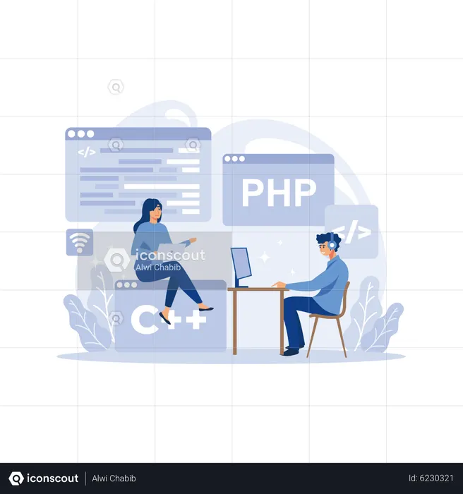 Best Software development process Illustration download in PNG & Vector ...