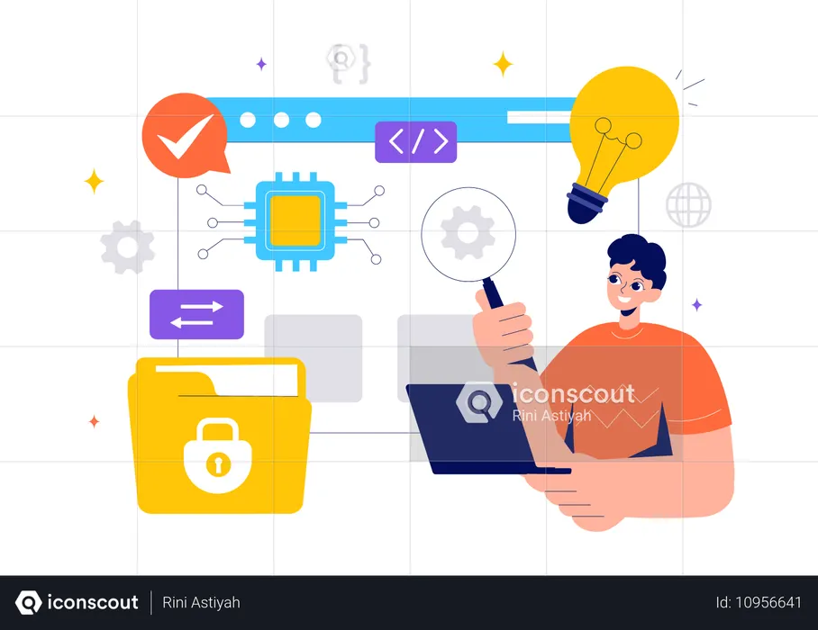 Software informático logístico  Ilustración
