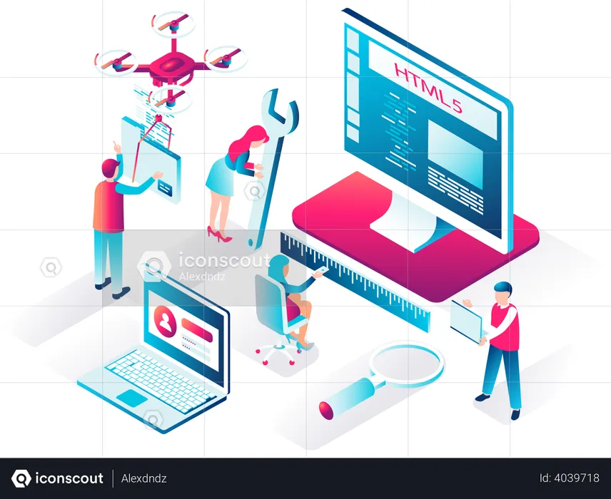 Softwareprogrammierung  Illustration