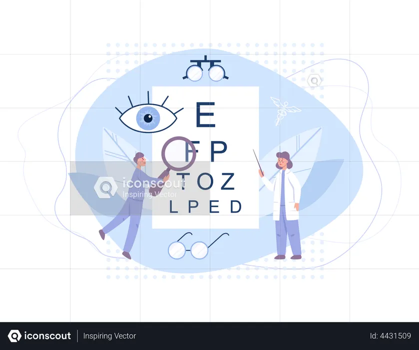 Soins oculaires et vision  Illustration