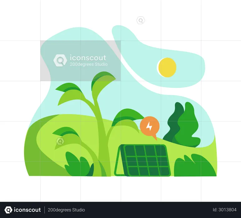 Solar energy  Illustration