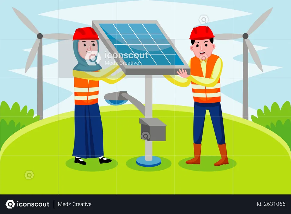 Solar Engineer  Illustration