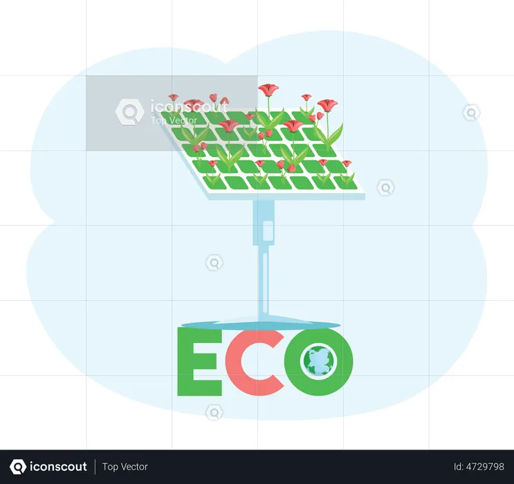 Solar Panel Power  Illustration