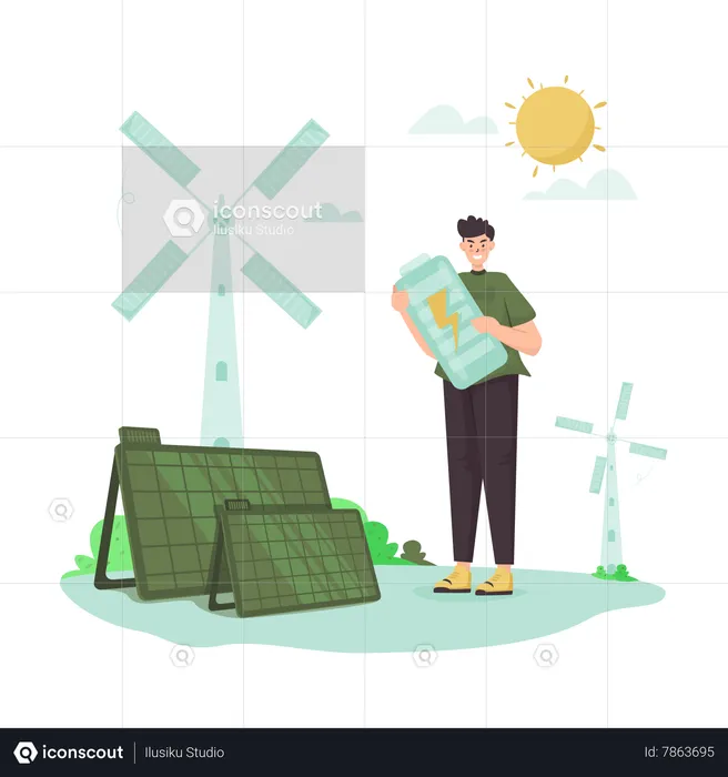 Solar power  Illustration