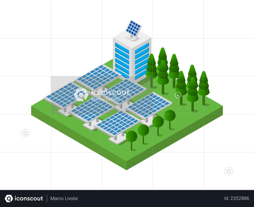 Solar power plant  Illustration
