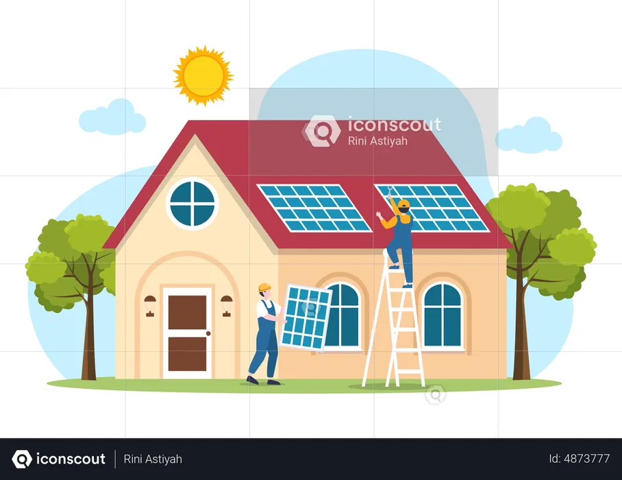 Solarenergieanlage  Illustration