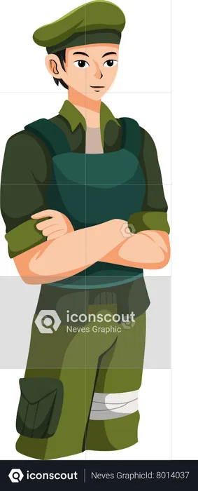 Soldiers Man Character  Illustration