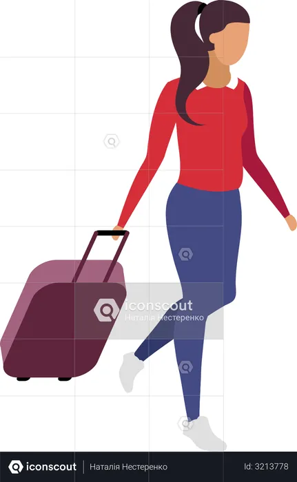 Solo travel for woman  Illustration