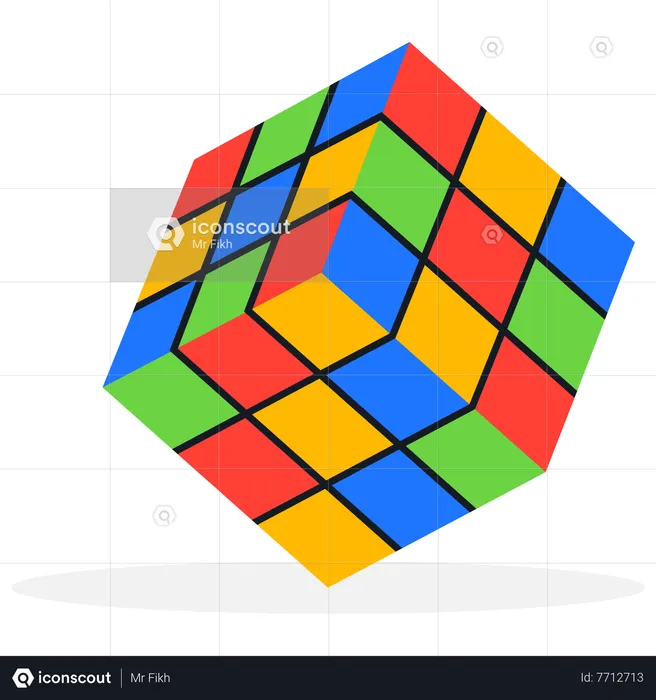 Solucionador de cubo rubik  Ilustração