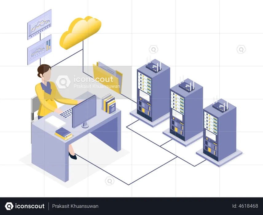 Soluções de computação em nuvem  Ilustração