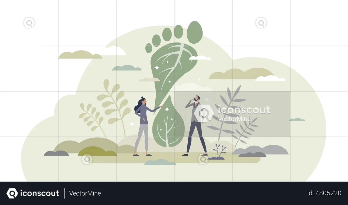 Solution for greenhouse gases and air pollution  Illustration