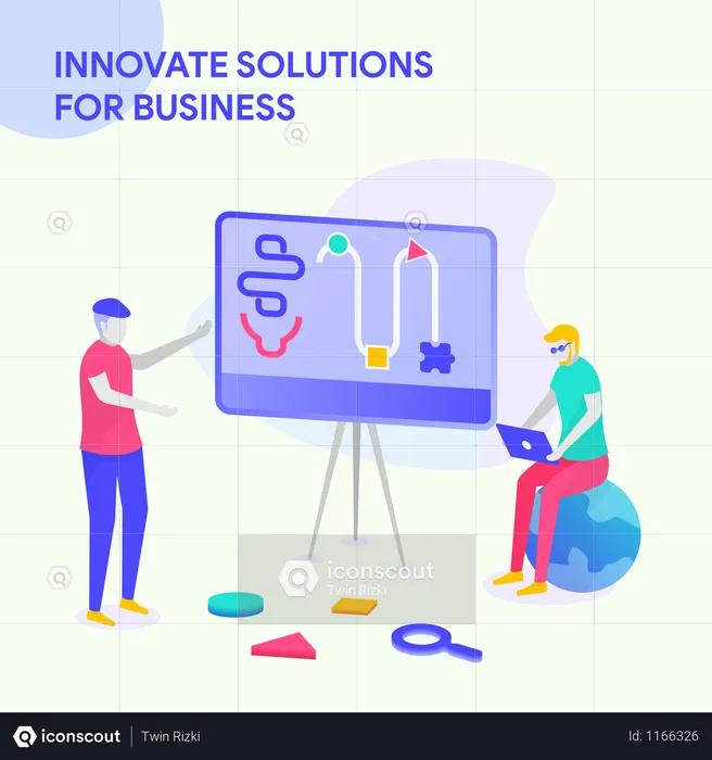 Solution innovante pour les entreprises  Illustration