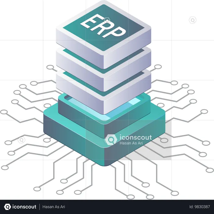 Solutions de serveur de base de données ERP pour la croissance des entreprises  Illustration