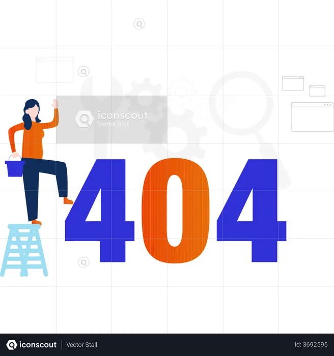 Solving 404 error  Illustration
