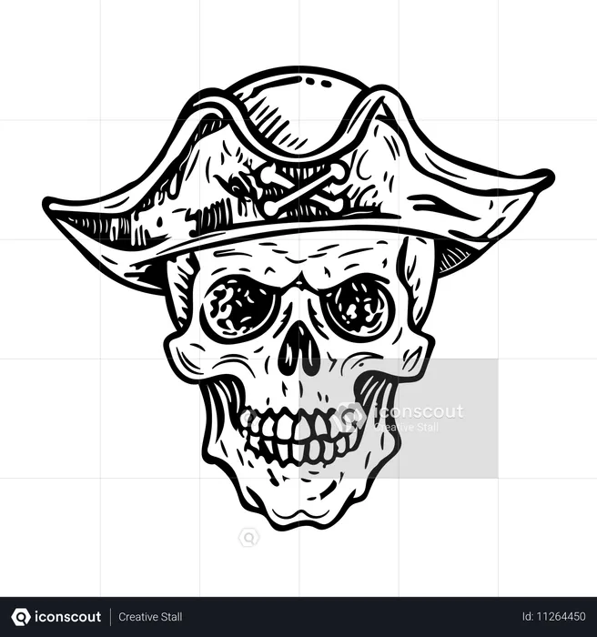 Sombrero de calavera  Ilustración