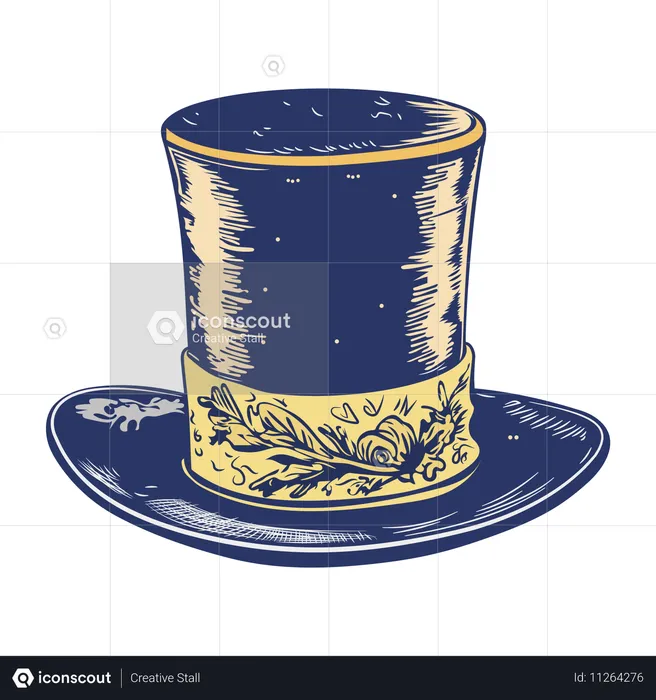 Sombrero de copa  Illustration