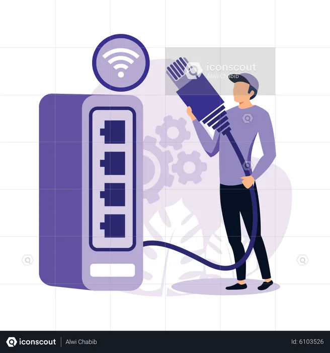 Soquete ethernet  Ilustração