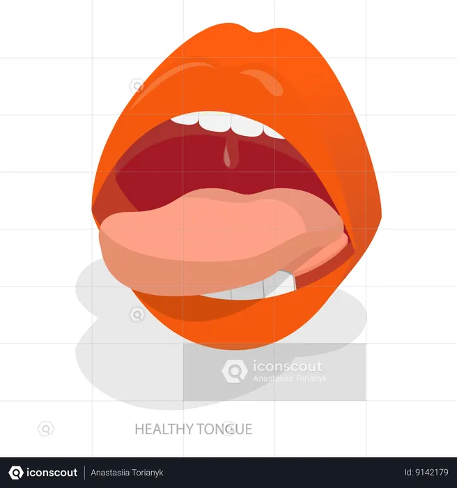Sore Or White Tongue  Illustration
