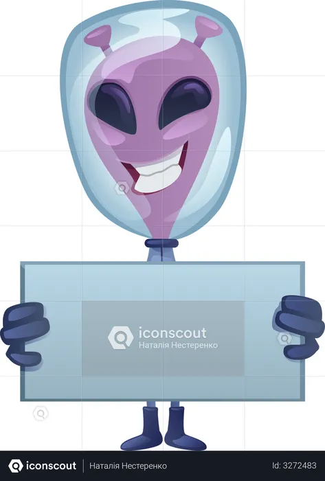 Alienígena sorridente  Ilustração