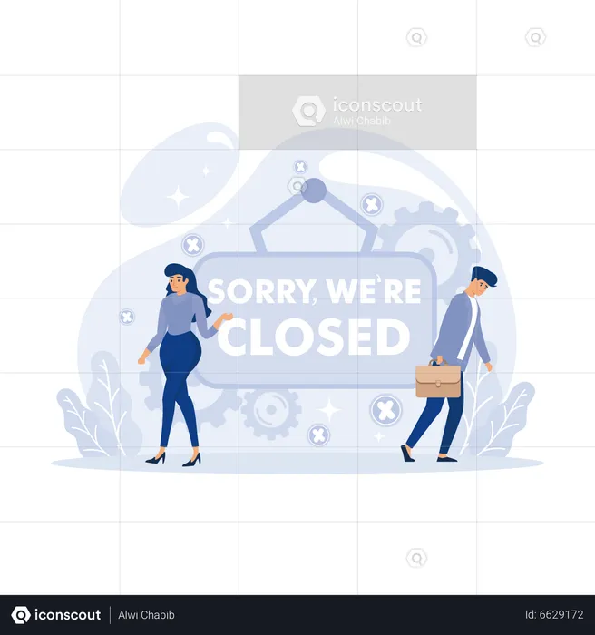 Sorry We Are Closed  Illustration
