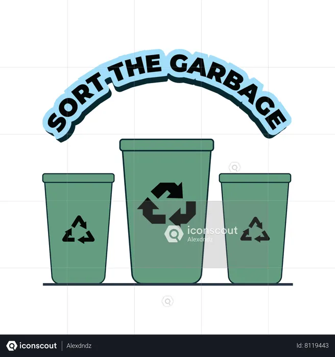Sort the garbage  Illustration