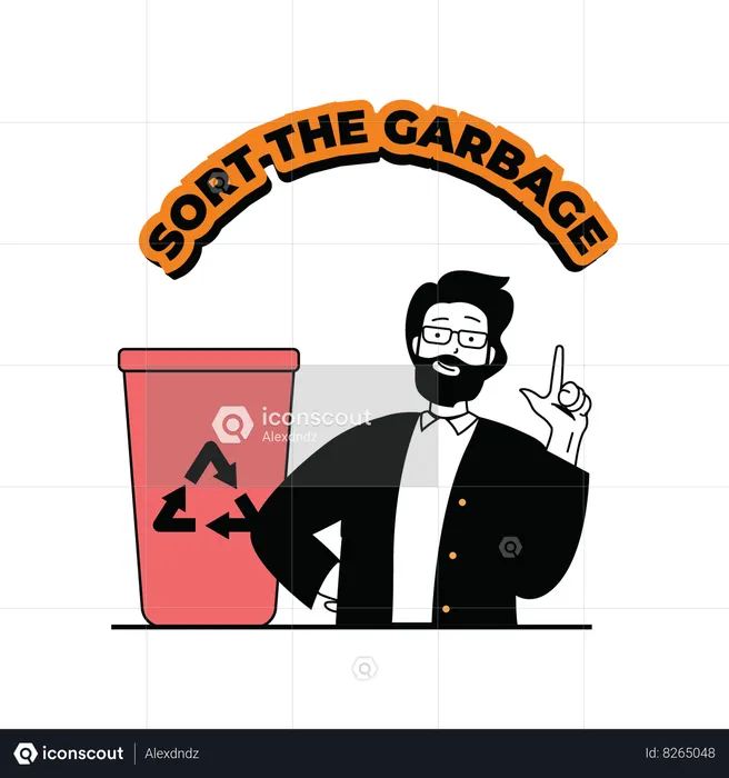 Sort the garbage  Illustration