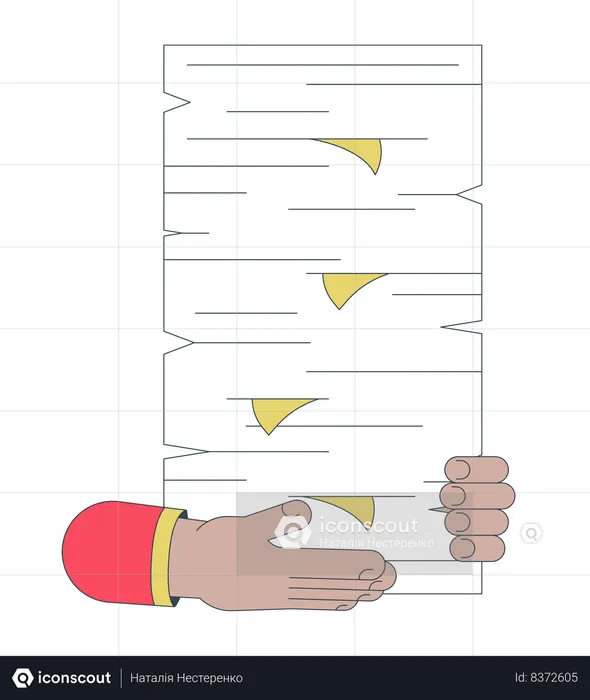 Sosteniendo la pila de papeleo  Ilustración