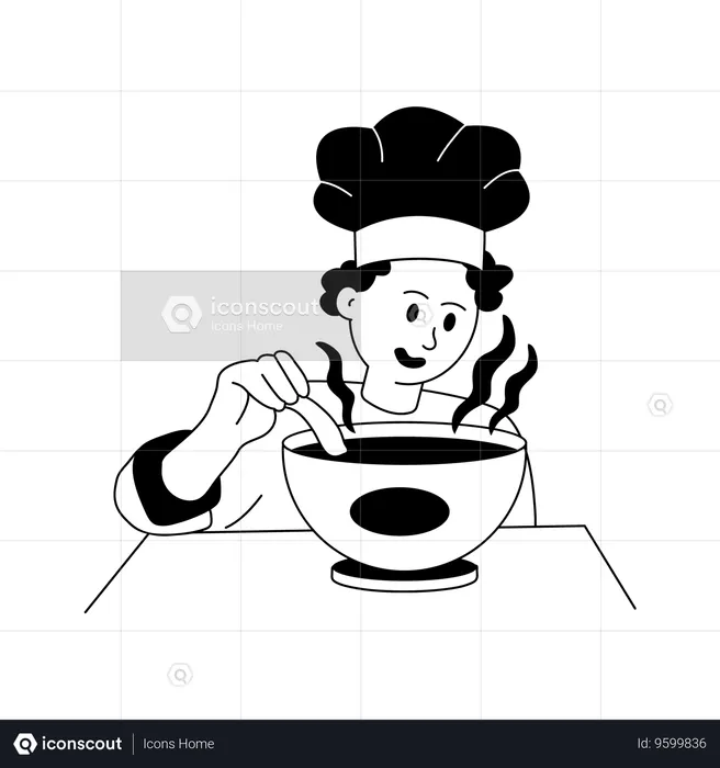 Soup Making  Illustration