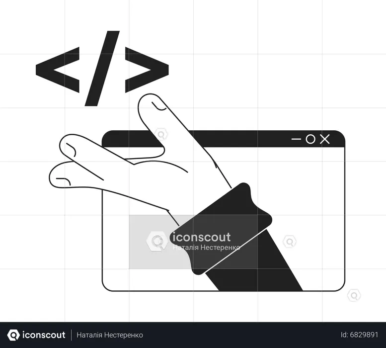 Source code of website  Illustration