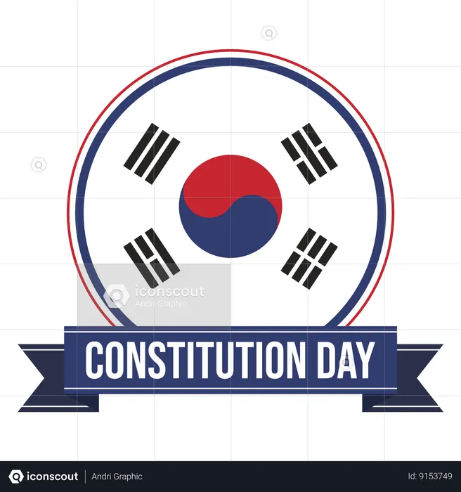 South korean constitution day  Illustration