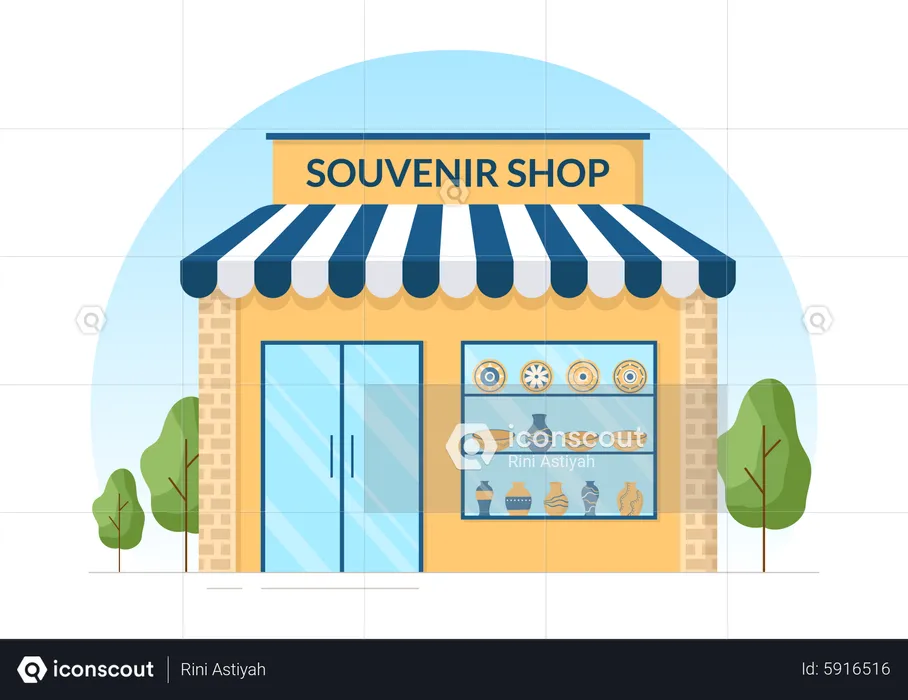 Souvenir Store  Illustration