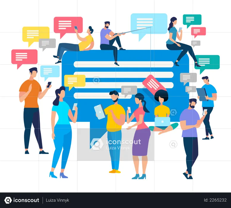 Soziale Kommunikation  Illustration