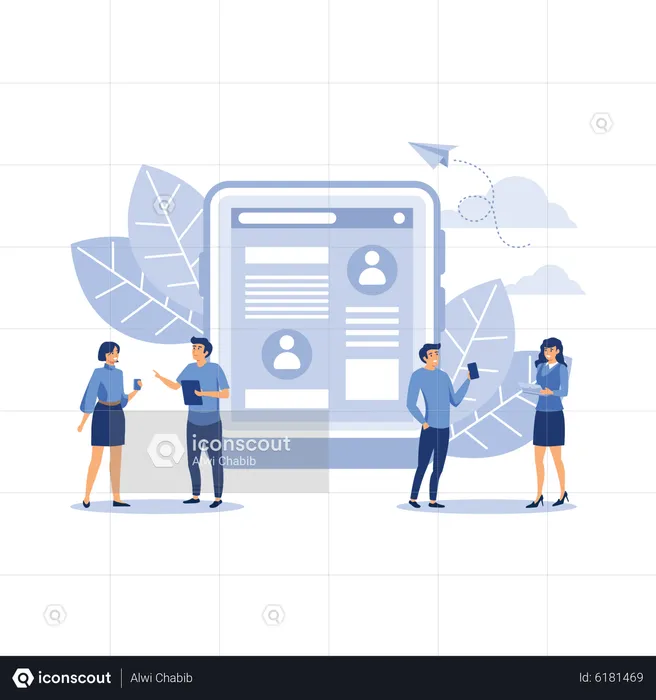 Social-Network-App  Illustration