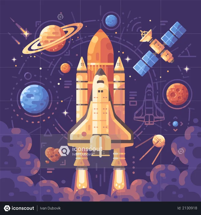 Space exploration concept  Illustration