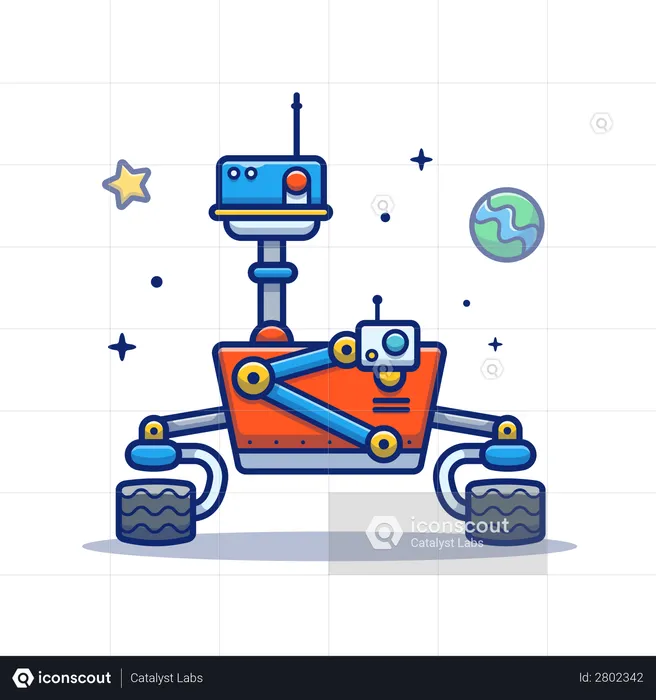 Space land rover  Illustration