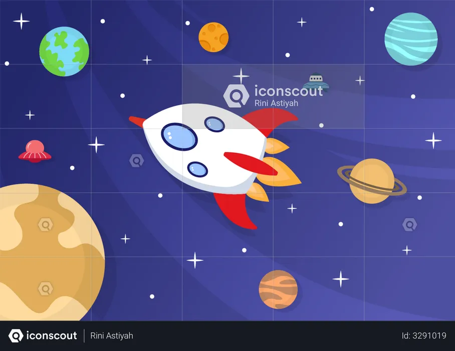 Space mission  Illustration