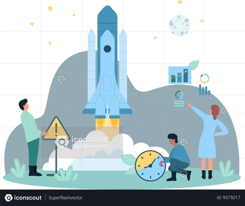 Space Rocket launch  Illustration