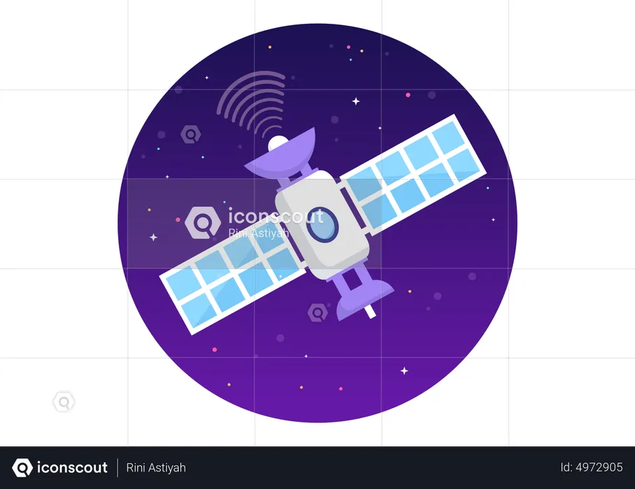 Space Satellite  Illustration