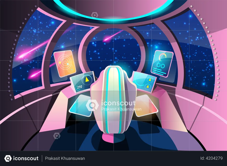 Spacecraft Cockpit systems  Illustration