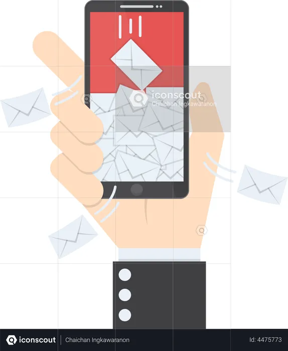 Spam and suspicious email  Illustration