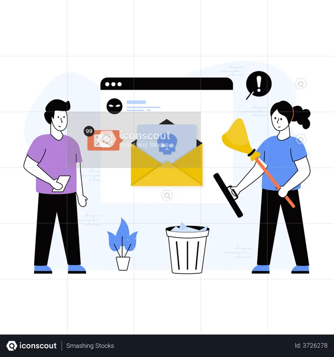 Spam Mail  Illustration