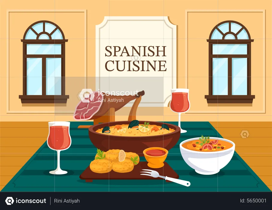 Spanish Cuisine  Illustration