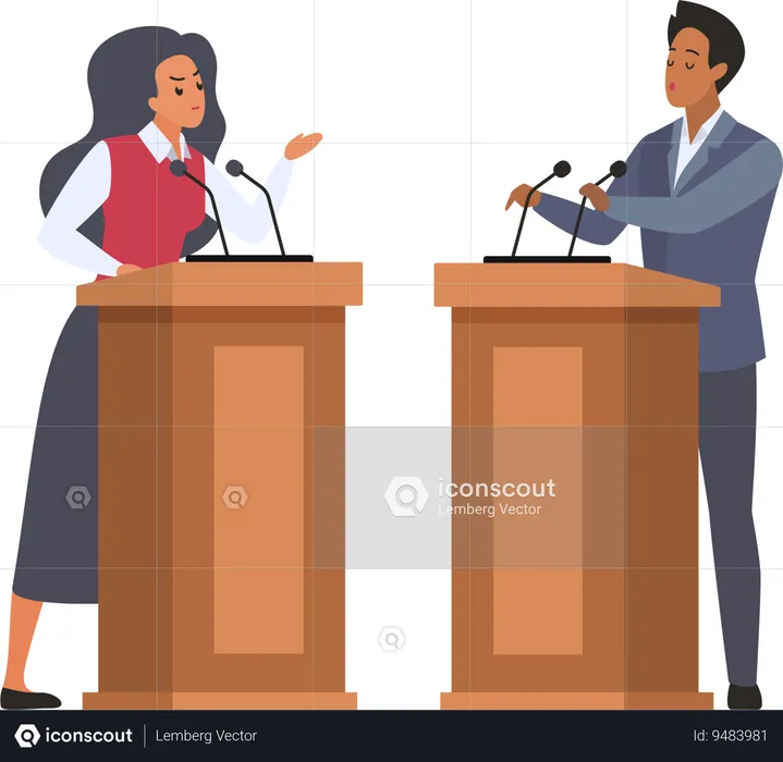 Speakers debate  Illustration